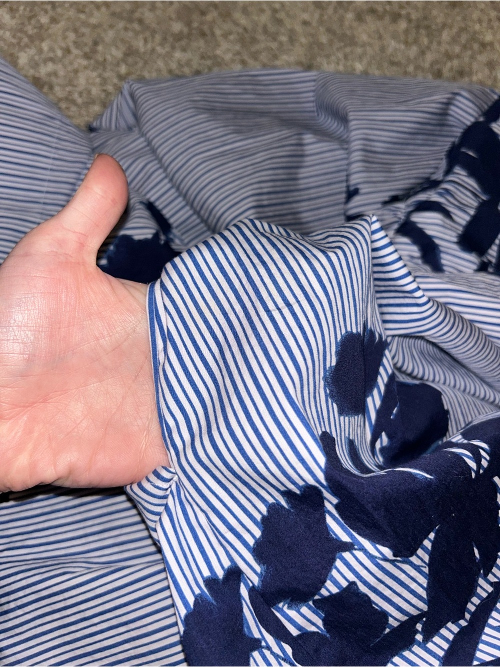 Abercrombie & Fitch Navy Floral Striped Maxi Dress - Picture 7 of 7